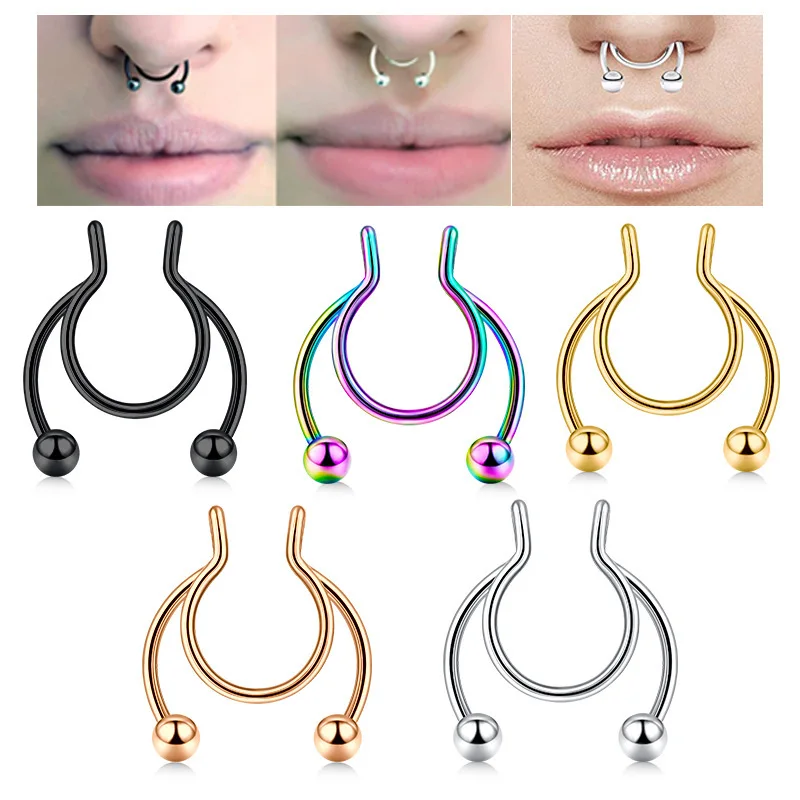 Body Jewelry Nose Ring - U Shaped Fake Nose Ring Hip
