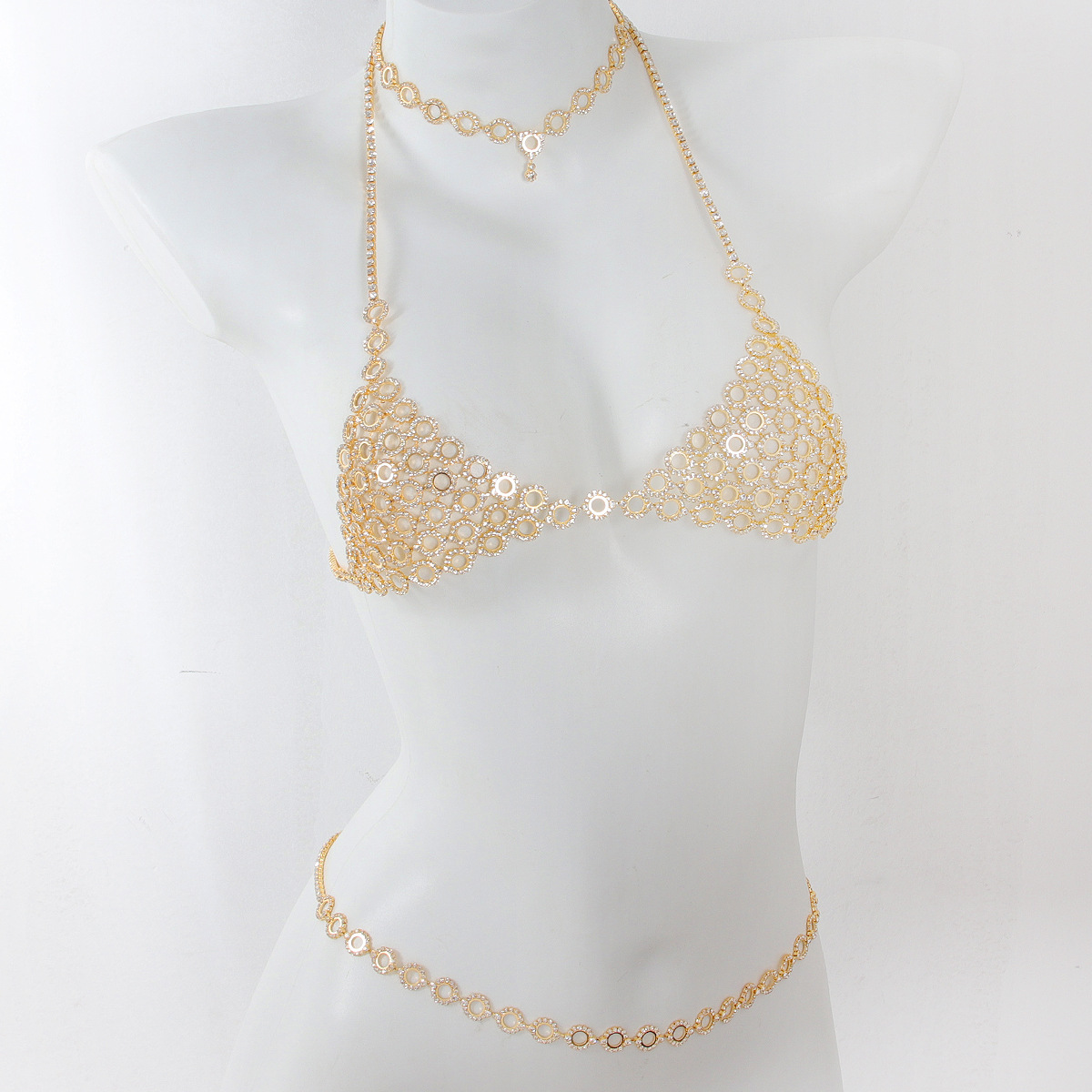 Body Jewelry Rhinestone - Fashionable Circular Splicing Light Luxury Style