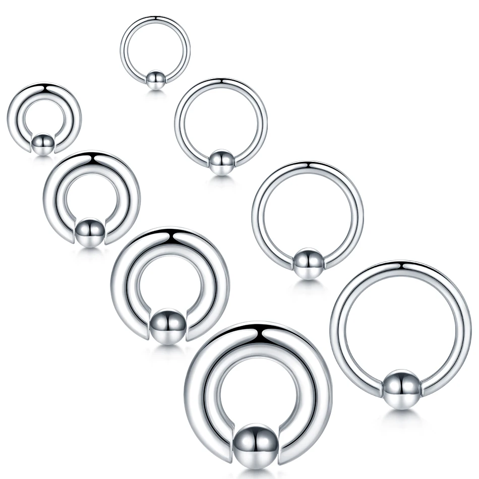 Body Jewelry Ear Gauges - 1pcs Stainless Steel Large Gauge Captive