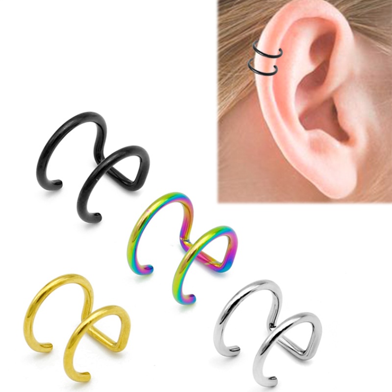 Body Jewelry Ear - 2Pcs 316L Stainless Steel Clip on