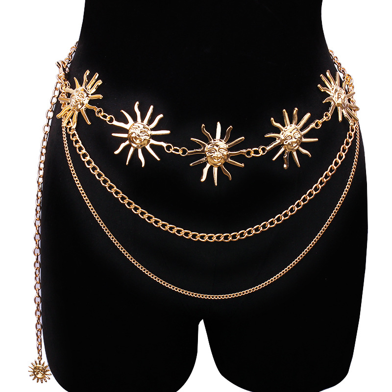 Body Jewelry For Sale - Chunky Multilayer Punk Gothic Moon Sun