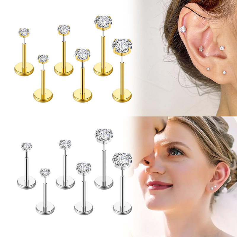 Body Jewelry Nose Ring - 20G/18G/16G Surgical Stainless Steel Threadless Nose