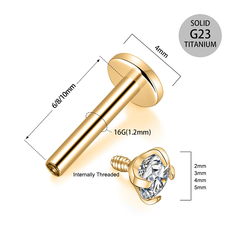 16G Titanium Internally Thread - Body Jewelry Back review and price
