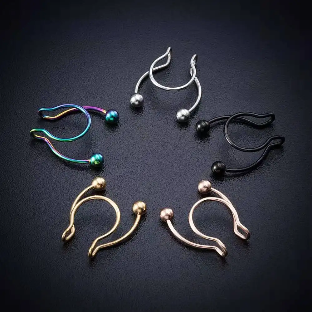 U Shaped Fake Nose Ring Hip Ho - Body Jewelry Nose Ring review and price