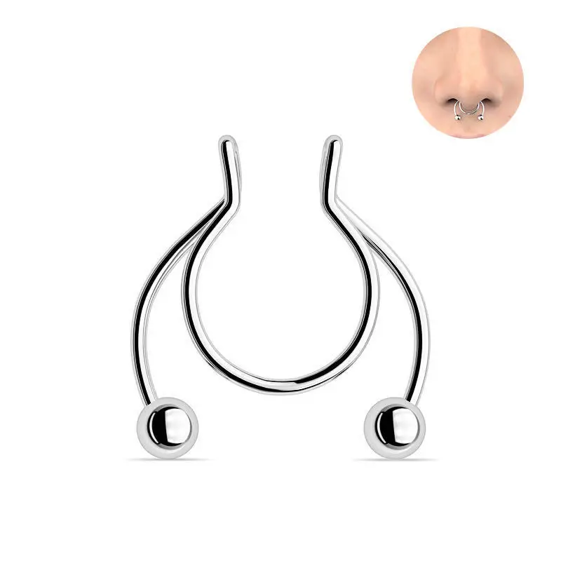 U Shaped Fake Nose Ring Hip Ho - Body Jewelry Nose Ring review and price