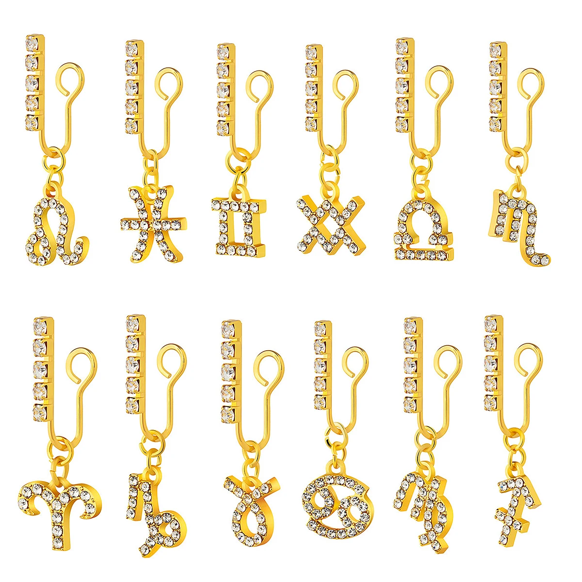 2 Pack Ear Clips Metal Zircon  - Body Jewelry Ear review and price