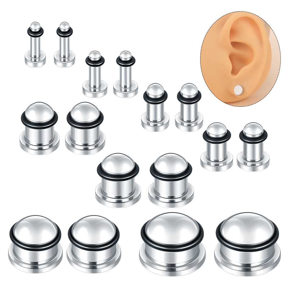 1Pair Stainless Steel Ear Tunn - Body Jewelry Ear Gauges review and price