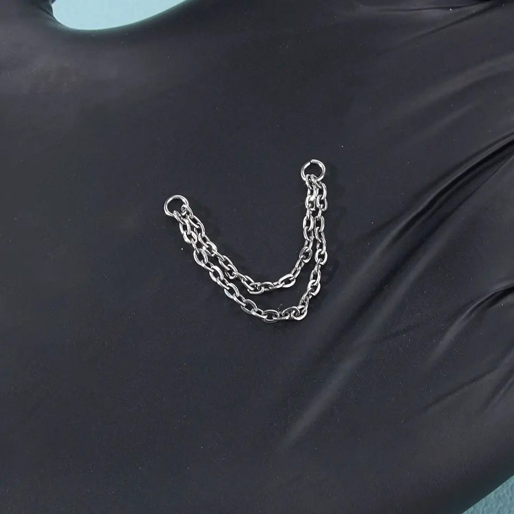 Titanium Nose Chain Three Laye - Body Jewelry Ear review and price