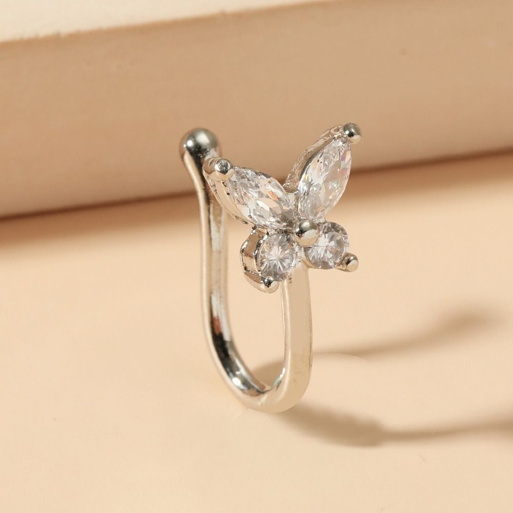 Rhinestone Butterfly Nose Ring - Body Jewelry Ear review and price