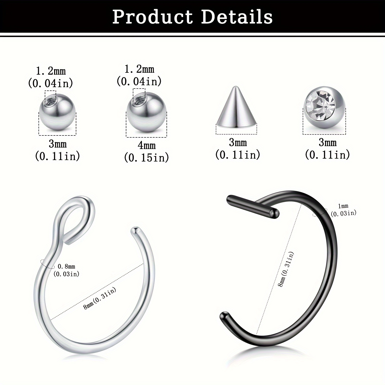Fake Piercings Fake Lip Ring F - Body Jewelry Ear review and price