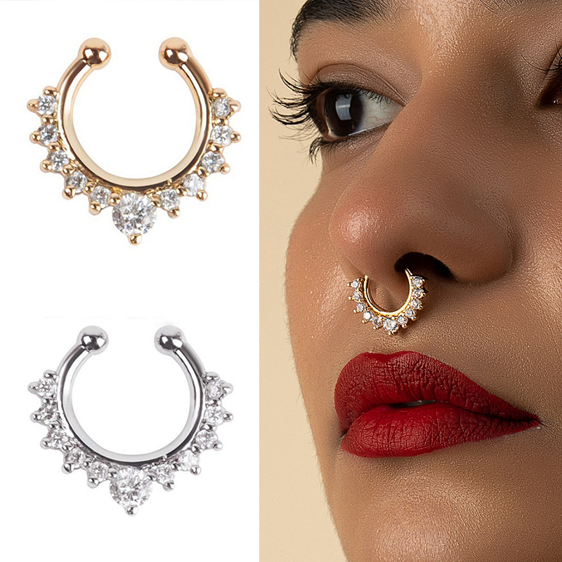 1PC U-Shape Nose Clip Fake Nos - Body Jewelry Ear review and price