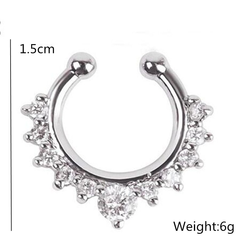 1PC U-Shape Nose Clip Fake Nos - Body Jewelry Ear review and price