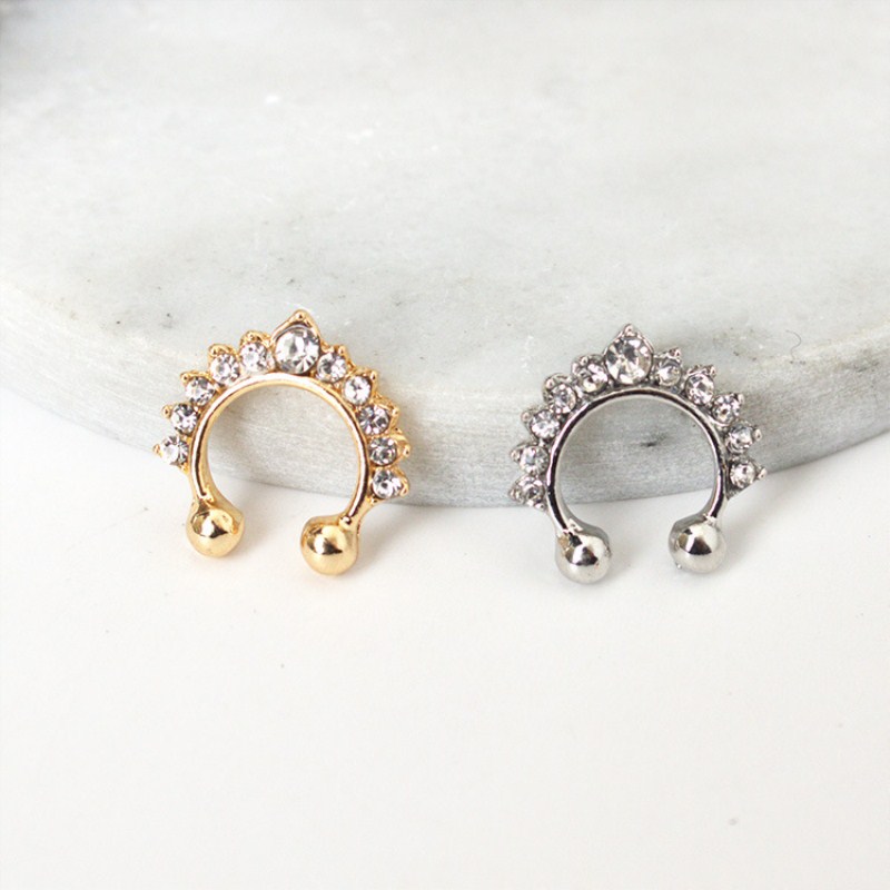 1PC U-Shape Nose Clip Fake Nos - Body Jewelry Ear review and price