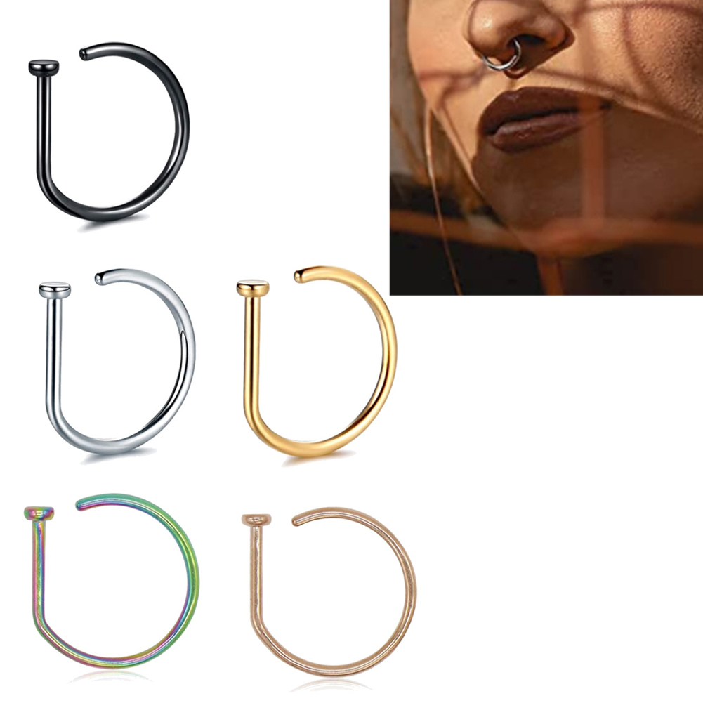 1PC Woman Man Fake Nose Rings  - Body Jewelry Nose Ring review and price