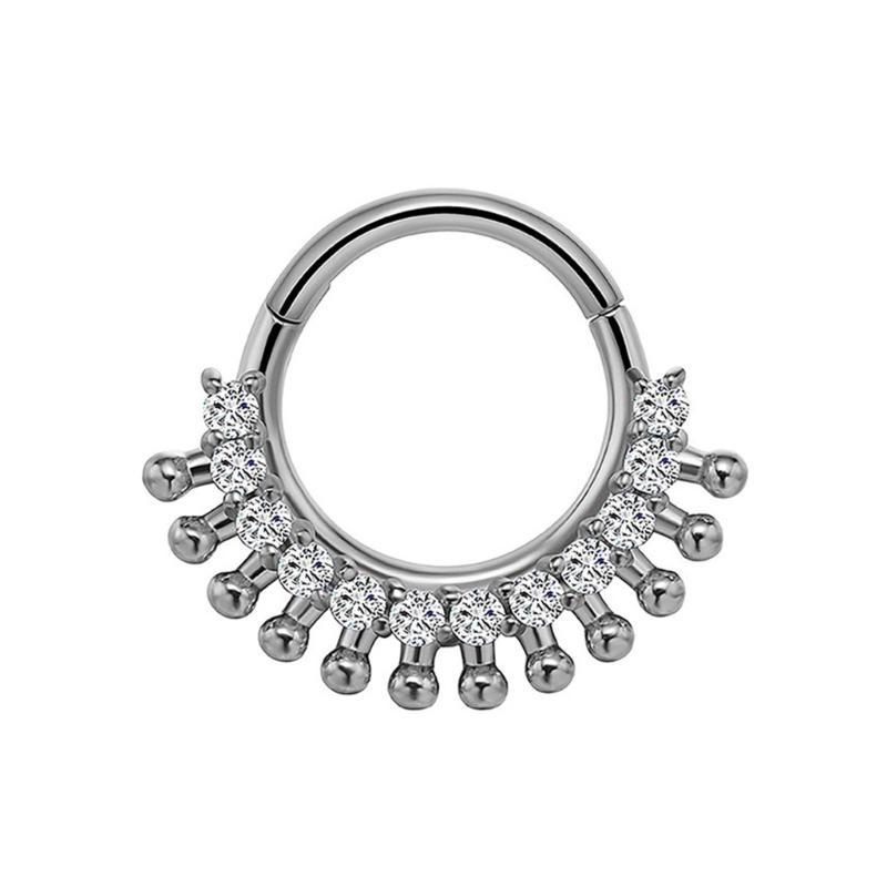 31BB Stylish Crystal Septum Ri - Body Jewelry Cartilage Earrings review and price
