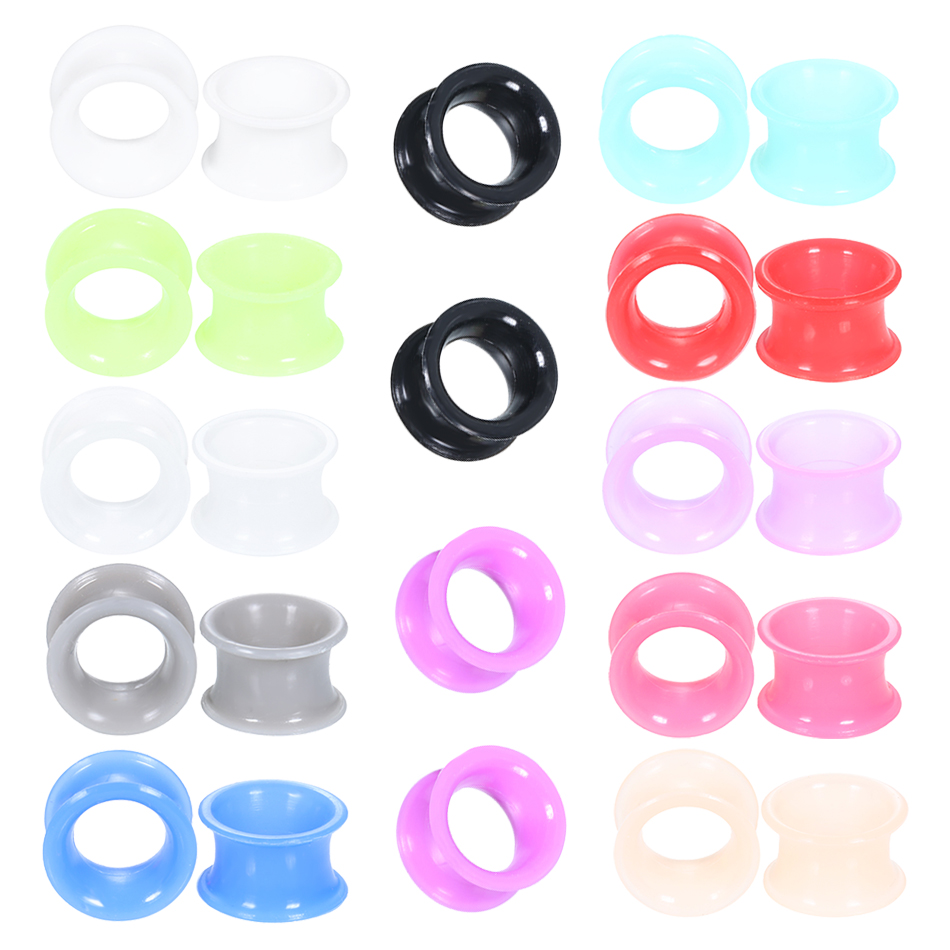 24Pcs Silicone High Double Fla - Body Jewelry Ear Gauges review and price