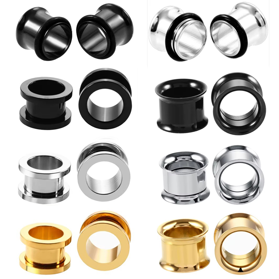 1Pair Stainless Steel Ear Plug - Body Jewelry Ear Gauges review and price