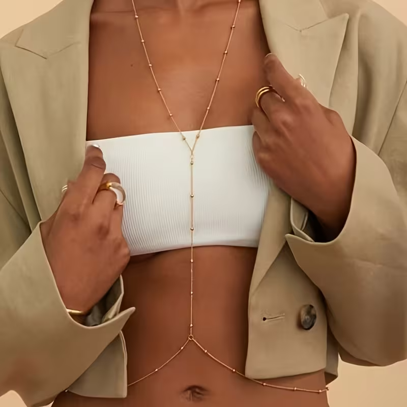 Fashion Simple Bead Chain Bohe - Body Jewelry For Women review and price