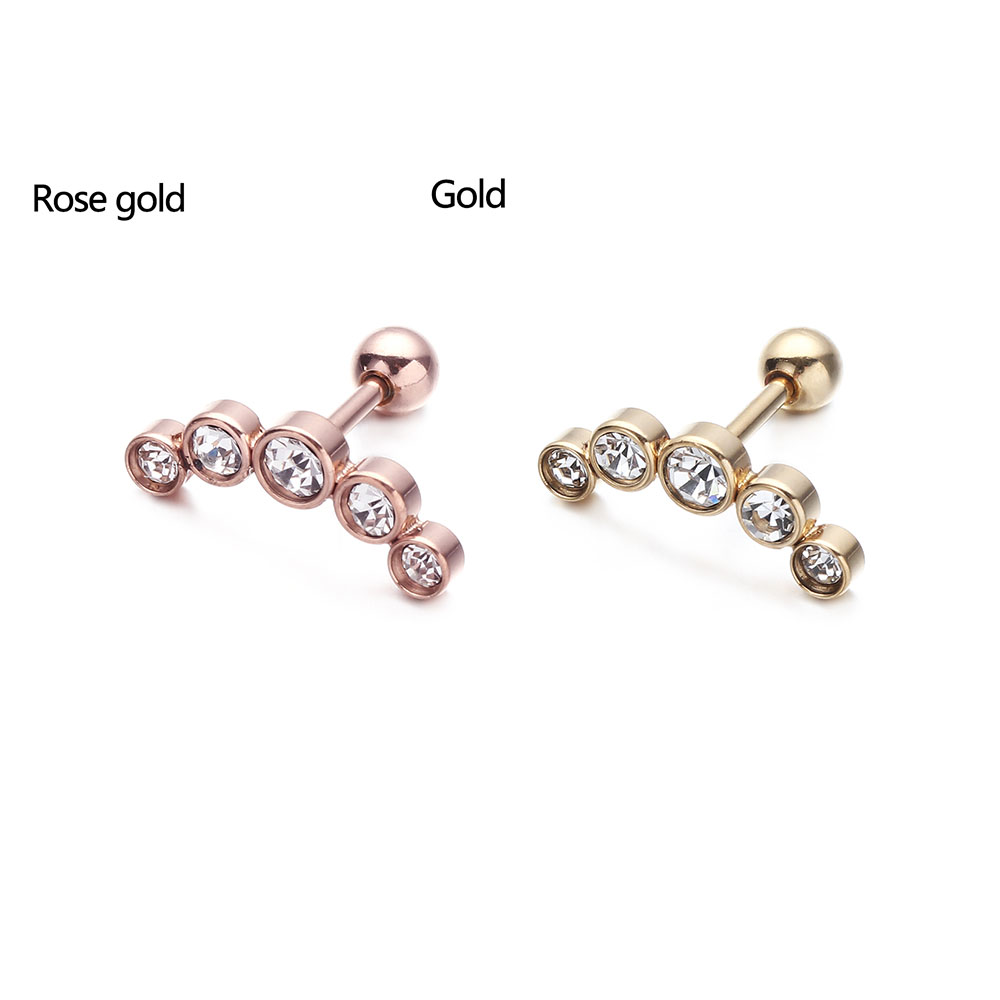 1Pcs Fashion 16G Crystal Gem O - Body Jewelry Ear review and price