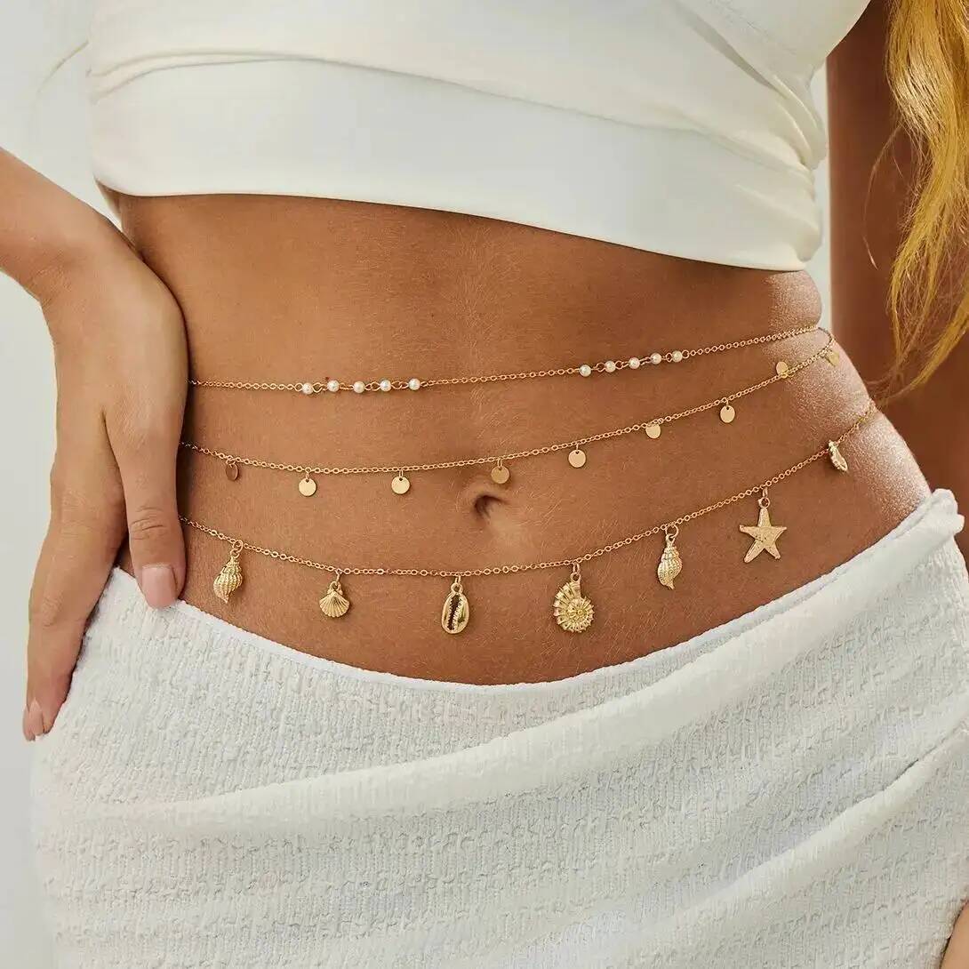 IngeSight.Z 3Pcs/Set Boho Star - Body Jewelry Waist Chains review and price