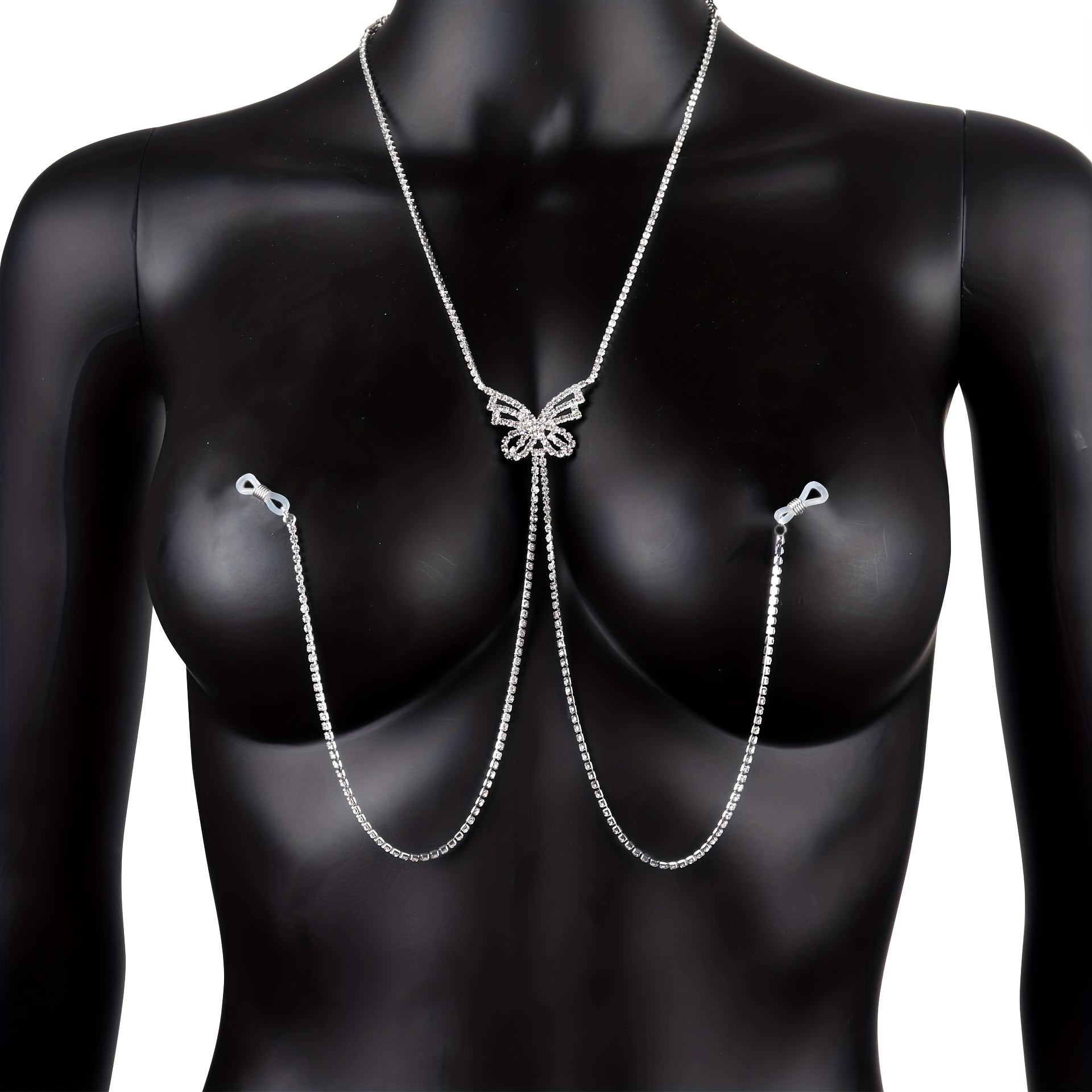 1 pc Tassel Butterfly Nipple C - Body Jewelry Rhinestone review and price