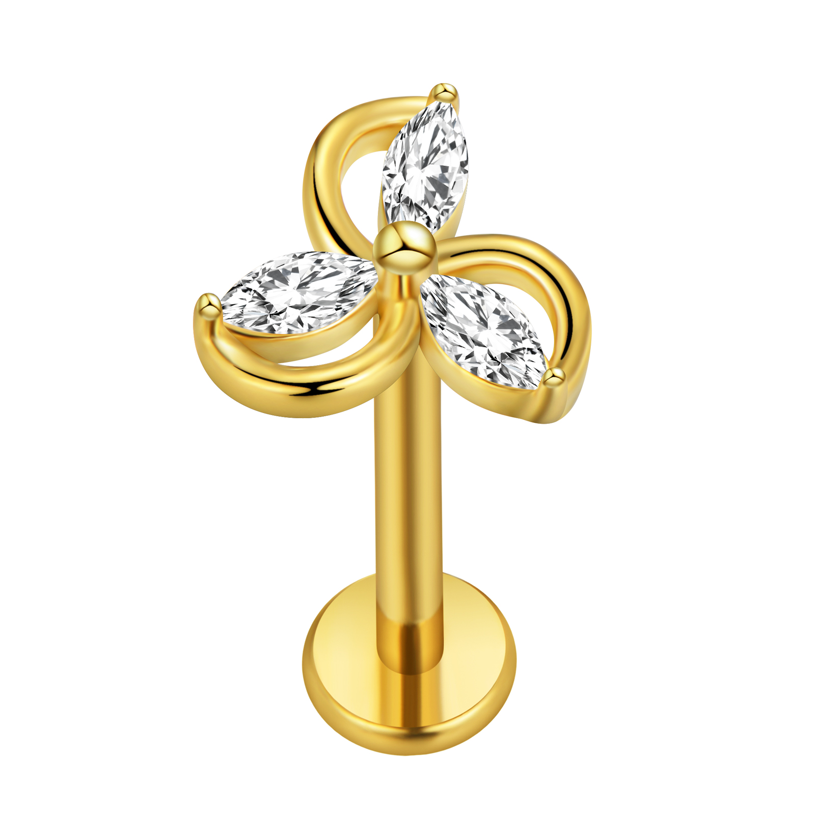 Maple Leaf Labret Piercing Sta - Body Jewelry Cartilage Earrings review and price