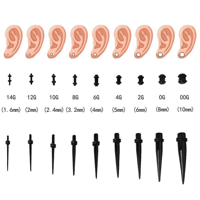 50pcs Acrylic Spike Ear Gauges - Body Jewelry Ear Gauges review and price