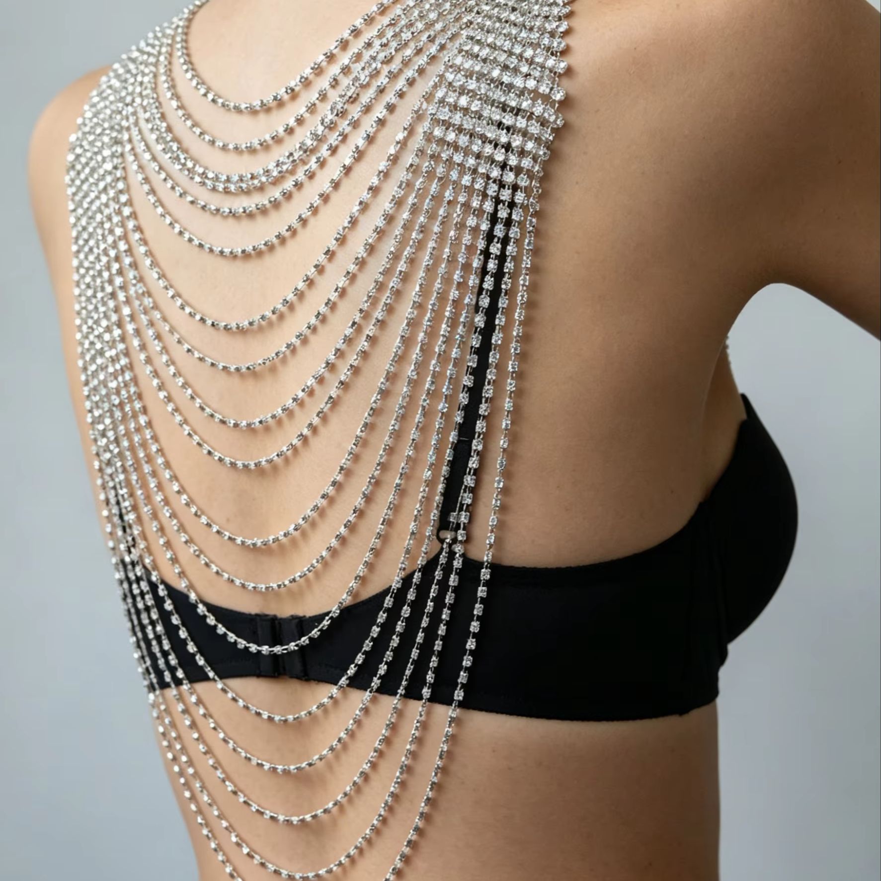 Stylish Multi-Layer Body Chain - Body Jewelry Rhinestone review and price