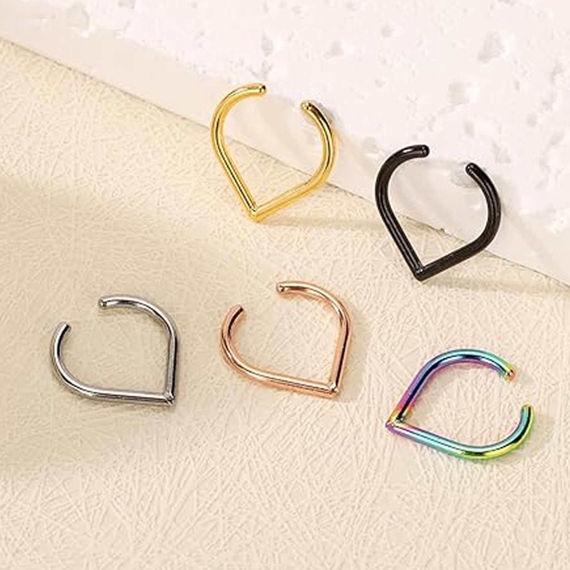 5Pcs Stainless Steel Fake Nose - Body Jewelry Ear review and price