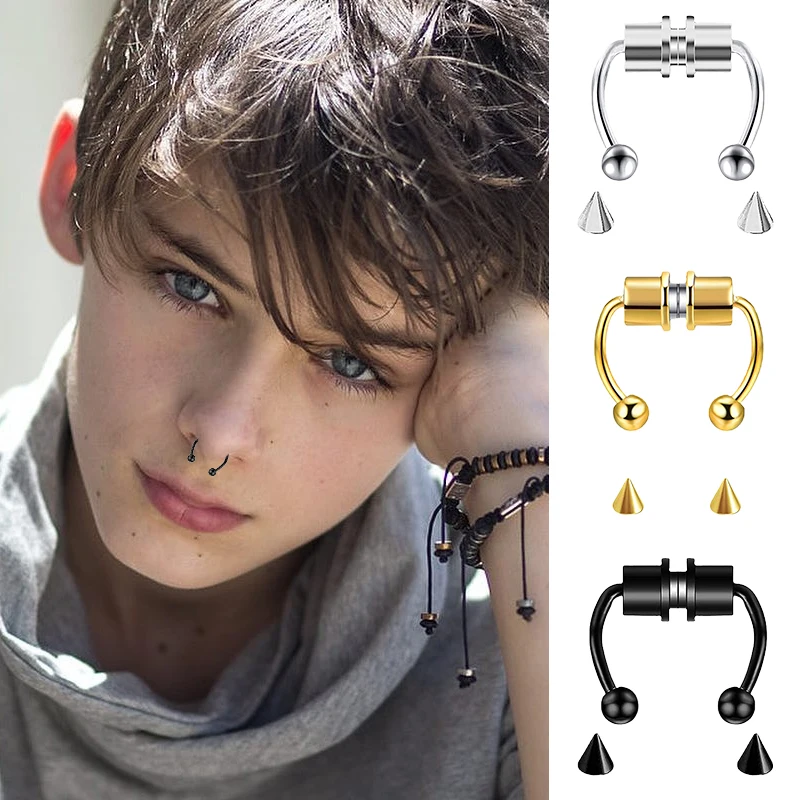 Fake Piercing Nose Ring Hoop S - Body Jewelry Nose Ring review and price