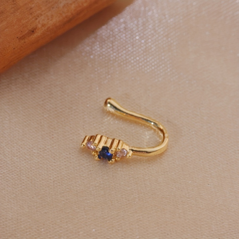 1-piece set of blue zircon nos - Body Jewelry Nose Ring review and price