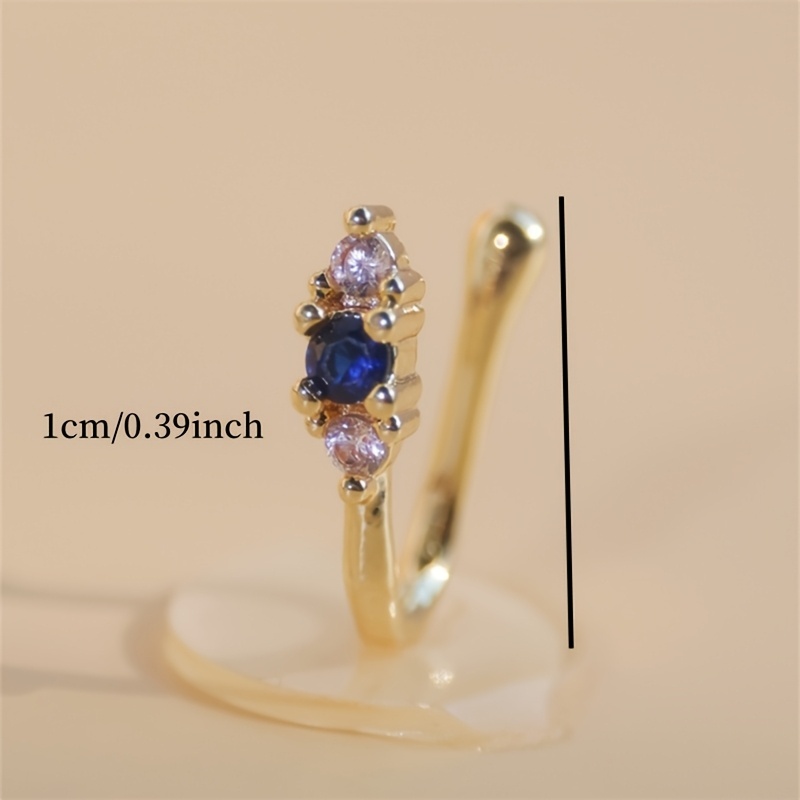 1-piece set of blue zircon nos - Body Jewelry Nose Ring review and price