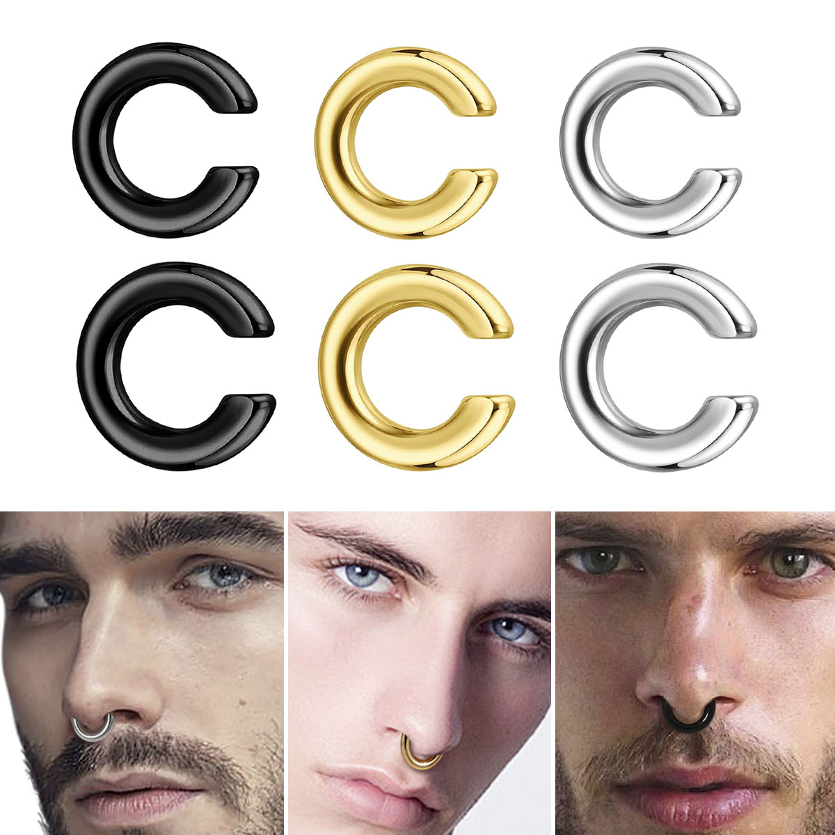 1pc Exaggerated c-Shaped Non-P - Body Jewelry Ear review and price