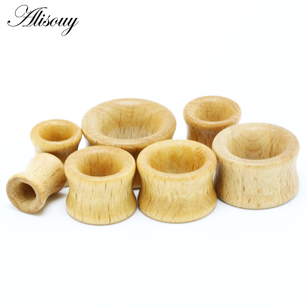 1PC Fashion Ear Plugs Wood Fle - Body Jewelry Ear Gauges review and price