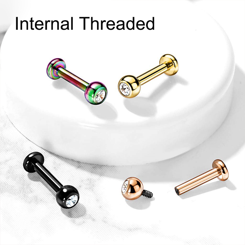 16G Surgical Steel Ball Top CZ - Body Jewelry Ear review and price