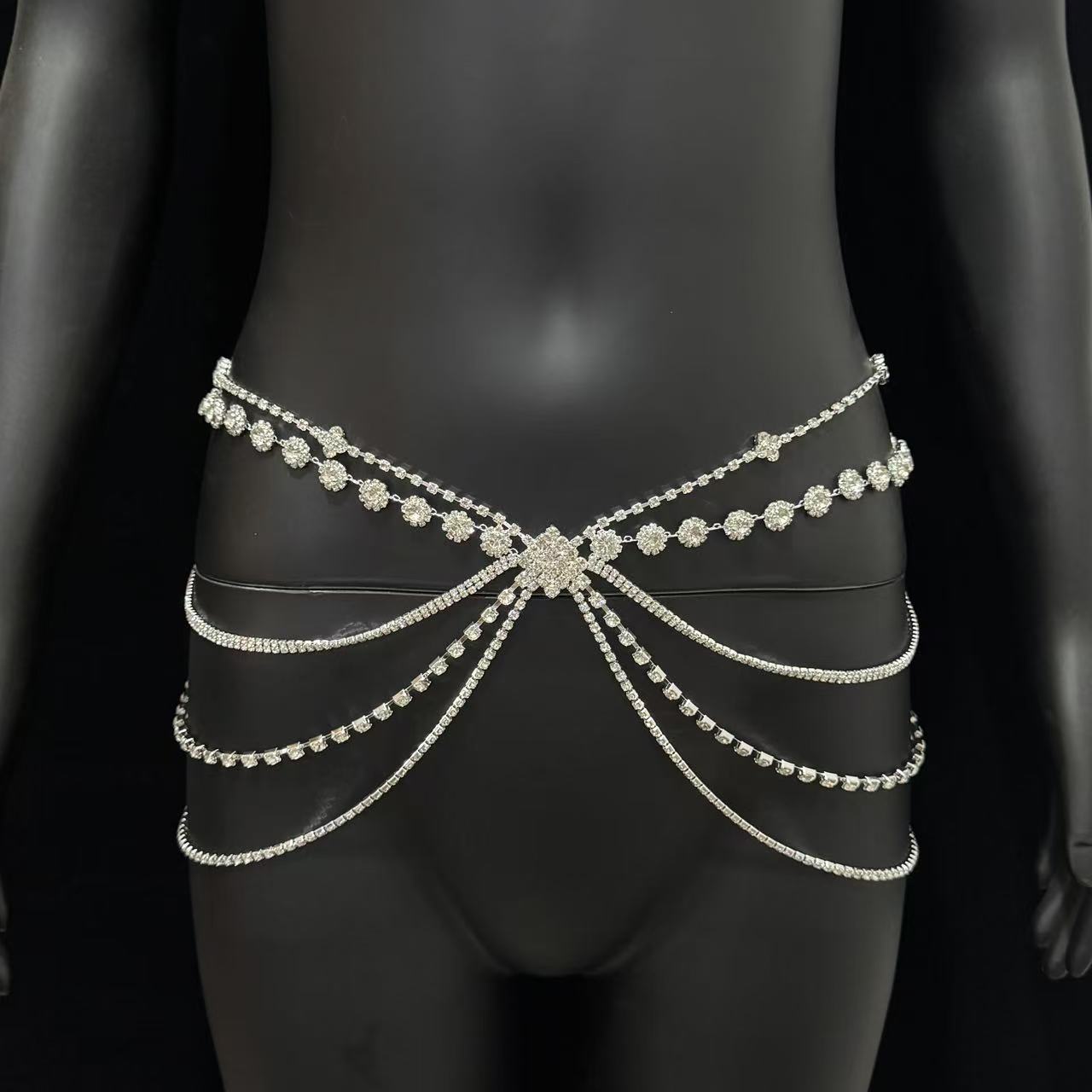 Elegant 1 piece adjustable rhi - Body Jewelry Rhinestone review and price