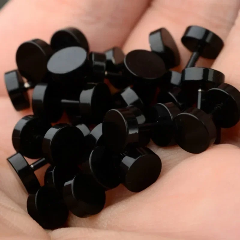 2 Pcs/1 SetBlack Stainless Ste - Body Jewelry Ear Gauges review and price