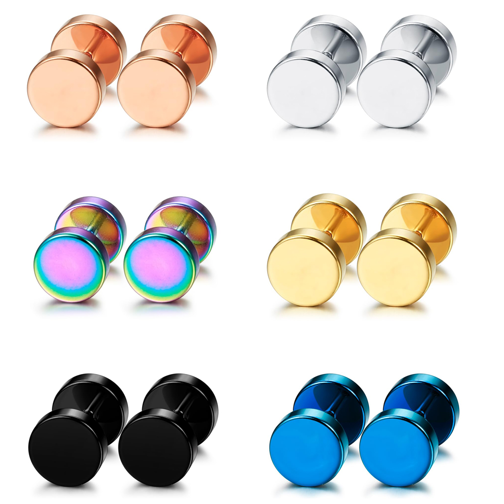 1 Pair/6 Pairs Stainless Steel - Body Jewelry Ear Gauges review and price