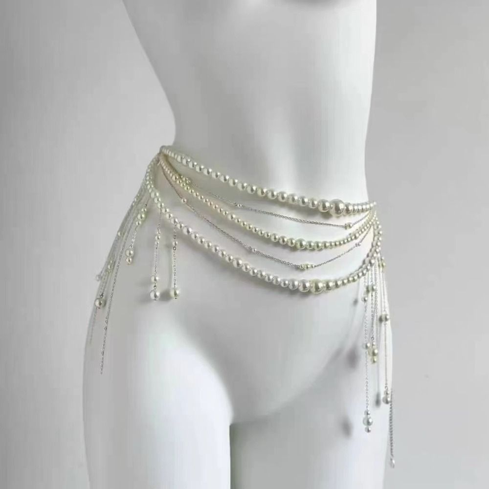 Fashion Elegant Pearl Waist Ch - Body Jewelry For Sale review and price