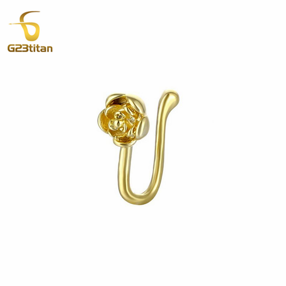 1pc Crystal Copper Rose Nose C - Body Jewelry Ear review and price