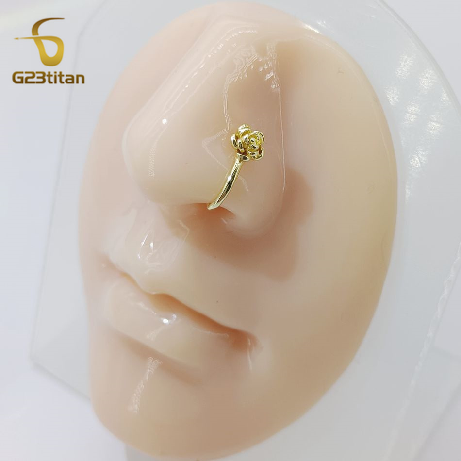 1pc Crystal Copper Rose Nose C - Body Jewelry Ear review and price