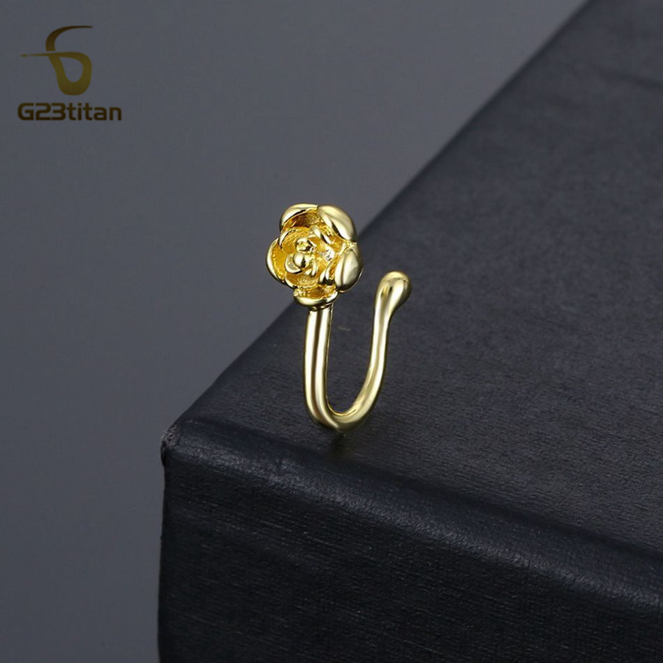 1pc Crystal Copper Rose Nose C - Body Jewelry Ear review and price