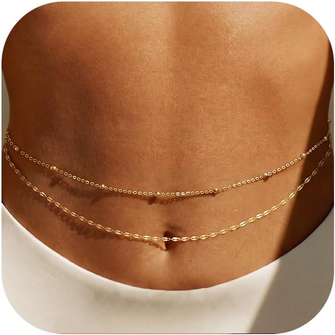 14K Gold Plated Waist Chain Wo - Body Jewelry Waist Chains review and price