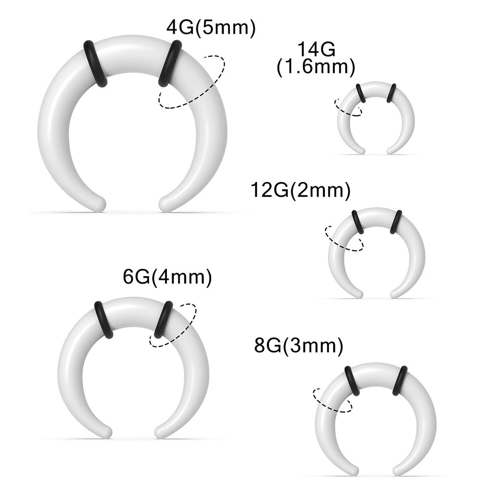 Large Septum Rings 14G 12G 8G  - Body Jewelry Ear Gauges review and price