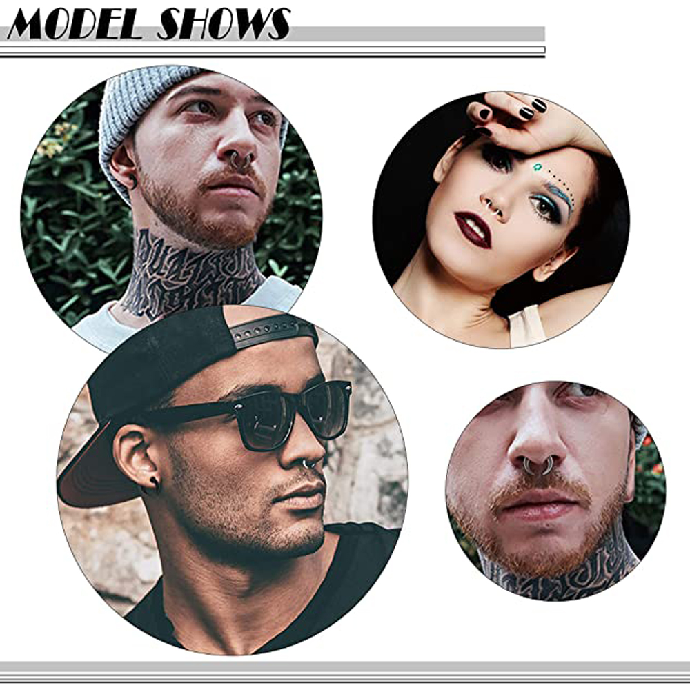 Large Septum Rings 14G 12G 8G  - Body Jewelry Ear Gauges review and price